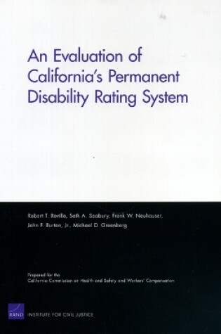Cover of An Evaluation of California's Permanent Disability Rating System