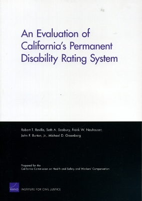 Cover of An Evaluation of California's Permanent Disability Rating System