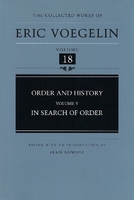 Book cover for Order and History (CW18)