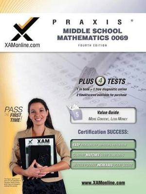 Book cover for Praxis II Middle School Mathematics 0069 Teacher Certification Study Guide Test Prep