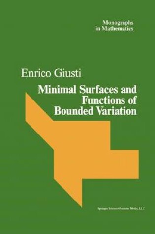 Cover of Minimal Surfaces and Functions of Bounded Variation