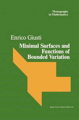 Book cover for Minimal Surfaces and Functions of Bounded Variation
