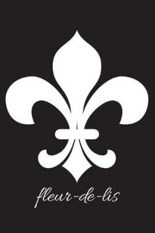 Cover of fleur-de-lis - Black Blank Notebook