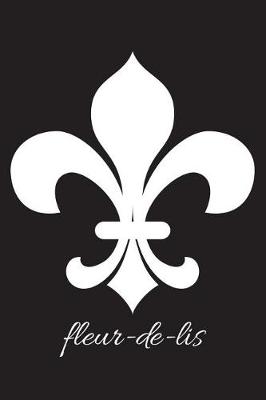 Book cover for fleur-de-lis - Black Blank Notebook