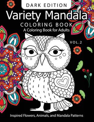 Book cover for Variety Mandala Book Coloring Dark Edition Vol.2