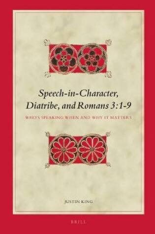 Cover of Speech-in-Character, Diatribe, and Romans 3:1-9