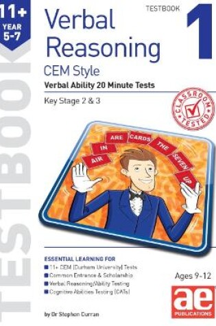 Cover of 11+ Verbal Reasoning Year 5-7 CEM Style Testbook 1