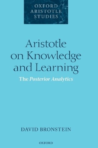 Cover of Aristotle on Knowledge and Learning