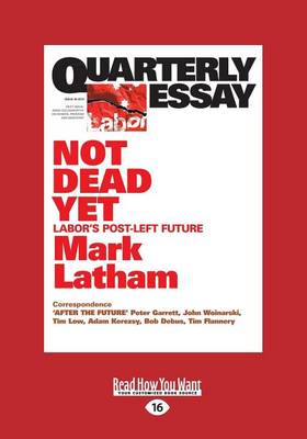 Book cover for Quarterly Essay 49: Not Dead Yet