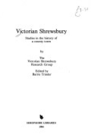 Cover of Victorian Shrewsbury