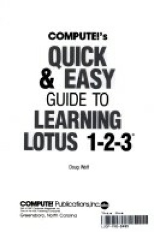 Cover of Quick Easy Gde Learning Lotus 1.2.3