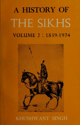 Book cover for A History of the Sikhs, Volume I