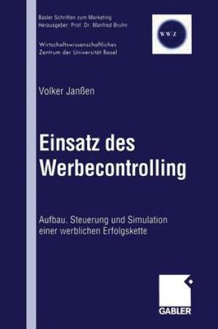 Cover of Einsatz des Werbecontrolling