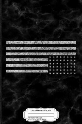 Cover of Upside Down Us Flag Composition Notebook