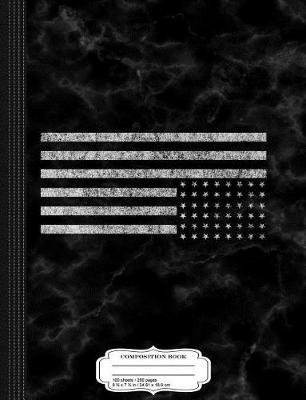 Book cover for Upside Down Us Flag Composition Notebook