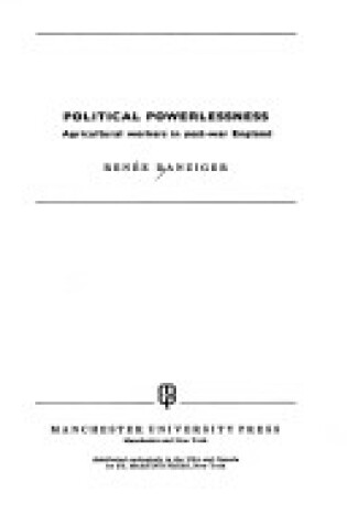 Cover of Political Powerlessness