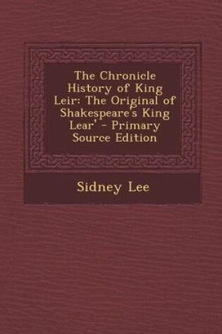 Cover of Chronicle History of King Leir