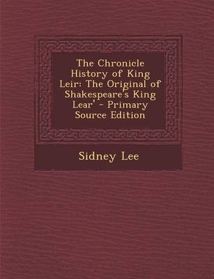 Book cover for Chronicle History of King Leir