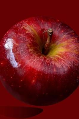 Book cover for Shiny Red Apple on a Red Background Journal