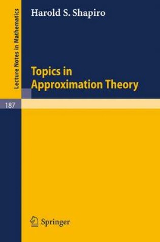 Cover of Topics in Approximation Theory