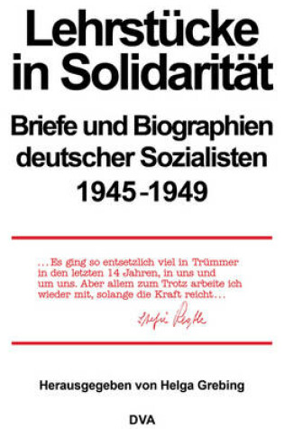 Cover of Lehrstucke in Solidaritat