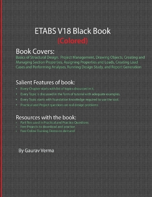Book cover for ETABS V18 Black Book (Colored)