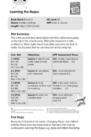 Cover of BC Brown B/3B Learning the Ropes Guided Reading Card