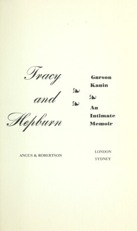 Book cover for Tracy and Hepburn