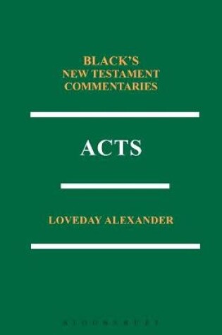 Cover of Acts: Black's New Testament Commentaries Series