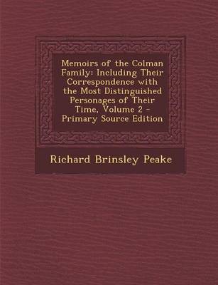 Book cover for Memoirs of the Colman Family