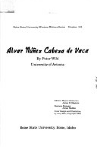 Cover of Alvar Nunez Cabeza De Vaca