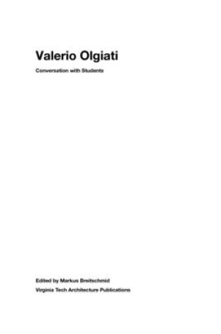 Cover of Valerio Olgiati : Conversation with Students