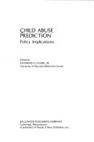 Cover of Child Abuse Prediction