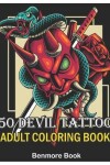 Book cover for 50 Devil Tattoo Adult Coloring Book