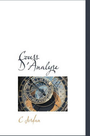 Cover of Cours D'Analyse