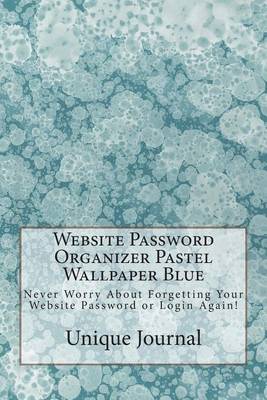 Book cover for Website Password Organizer Pastel Wallpaper Blue