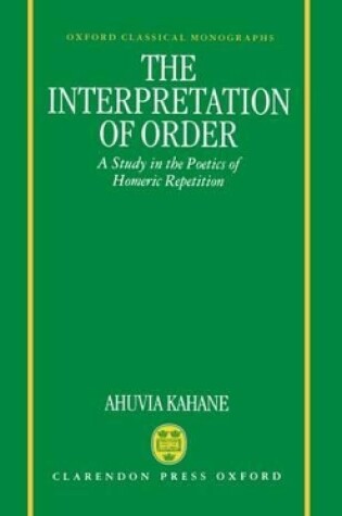 Cover of The Interpretation of Order