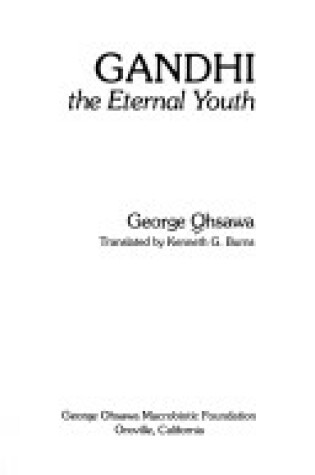 Cover of Gandhi, the Eternal Youth