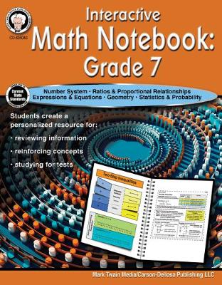 Book cover for Interactive Math Notebook Resource Book, Grade 7