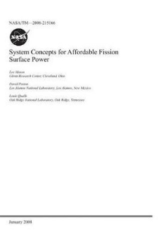 Cover of System Concepts for Affordable Fission Surface Power