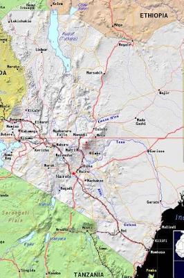 Book cover for Modern Day Color Map of Kenya in Africa Journal
