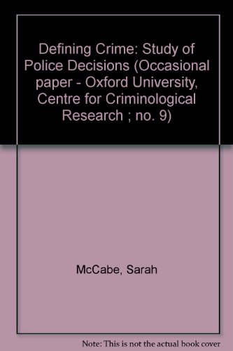 Book cover for Defining Crime