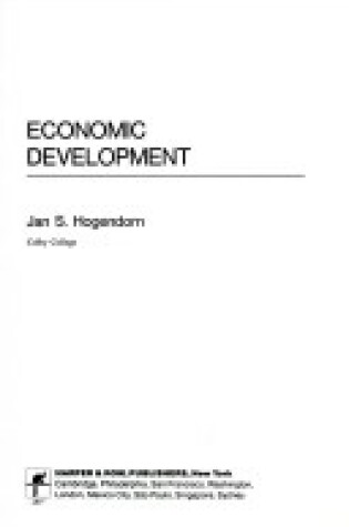 Cover of Economic Development