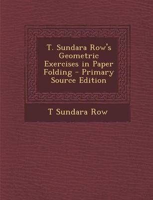 Book cover for T. Sundara Row's Geometric Exercises in Paper Folding