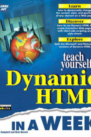 Cover of Sams Teach Yourself Dynamic HTML in a Week