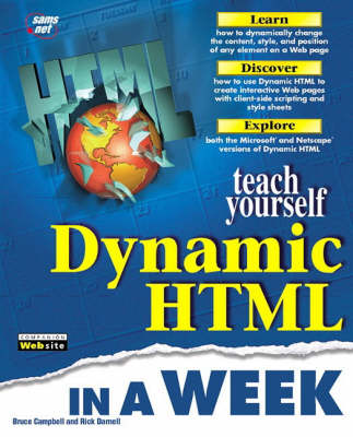 Book cover for Sams Teach Yourself Dynamic HTML in a Week