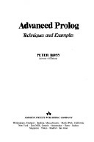 Cover of Advanced PROLOG