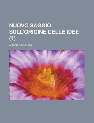 Book cover for Nuovo Saggio Sull'origine Delle Idee (1)