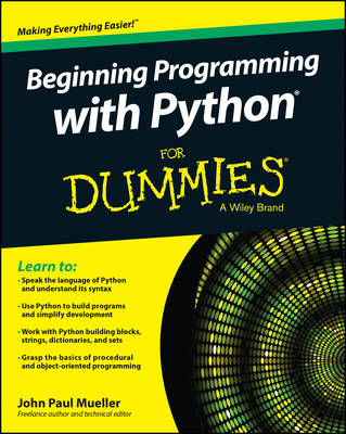 Book cover for Beginning Programming with Python For Dummies