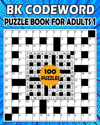 Book cover for BK Codeword puzzle book for adults 1